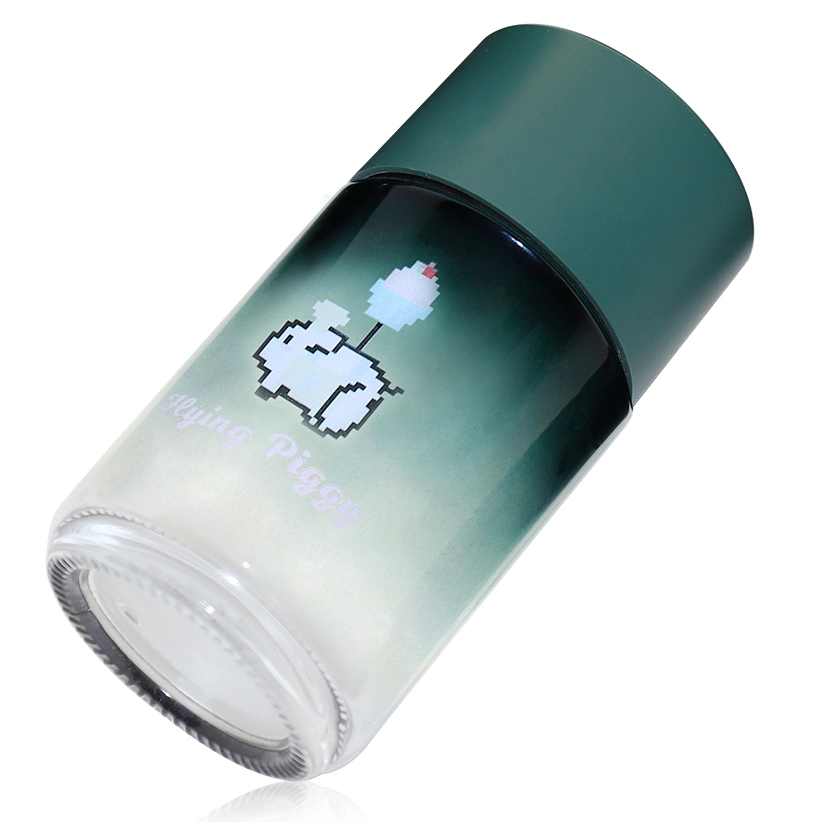 3.5 Oz 4 Oz Low Profile Wide Mouth Transparent Wide Mouth Glass Sealed Jar with Magnifying Glass Child Proof Lid for Dry Flower Packaging