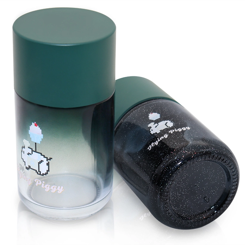 3.5 Oz 4 Oz Low Profile Wide Mouth Transparent Wide Mouth Glass Sealed Jar with Magnifying Glass Child Proof Lid for Dry Flower Packaging