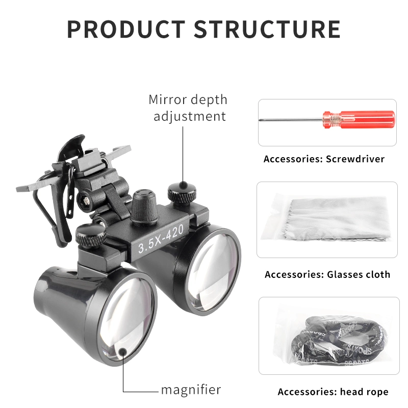 Clip on Dental Loupes 2.5X 3.5X Magnifying Glass Medical Magnifier