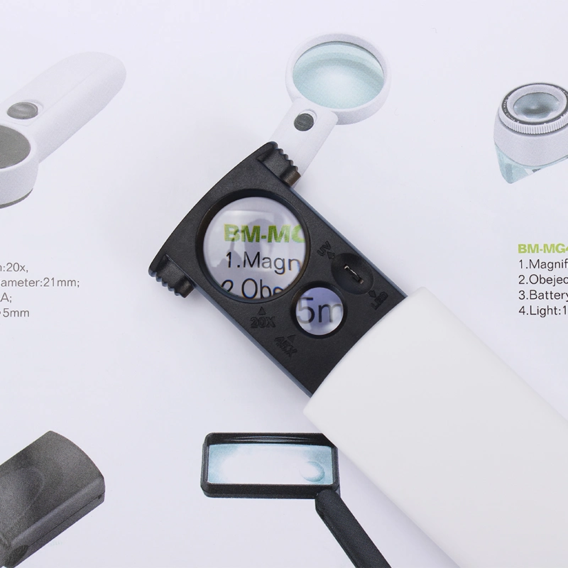 20X/45X Portable Pullout Type Magnifier with LED & UV Lamp (BM-MG9030A)