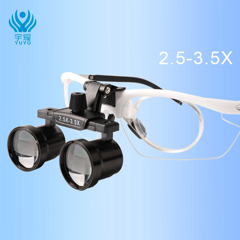 Dental Magnifying Glass with Aluminum Magnesium Frame Dental 2.5X - 3.5X Loupes