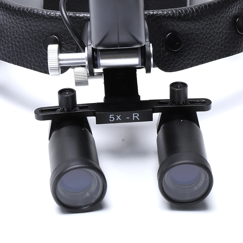 Ent Dental LED Head Light Lamp for Binocular Loupes Brightness Spot Ajustable Surgical Headlight with 4X/5X/6X Loupes
