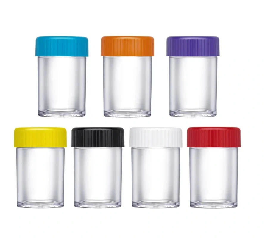 LED Tobacco Can with Cigarette Mill Magnifying Glass Jar 8X Plastic Jar with Magnifying Glass