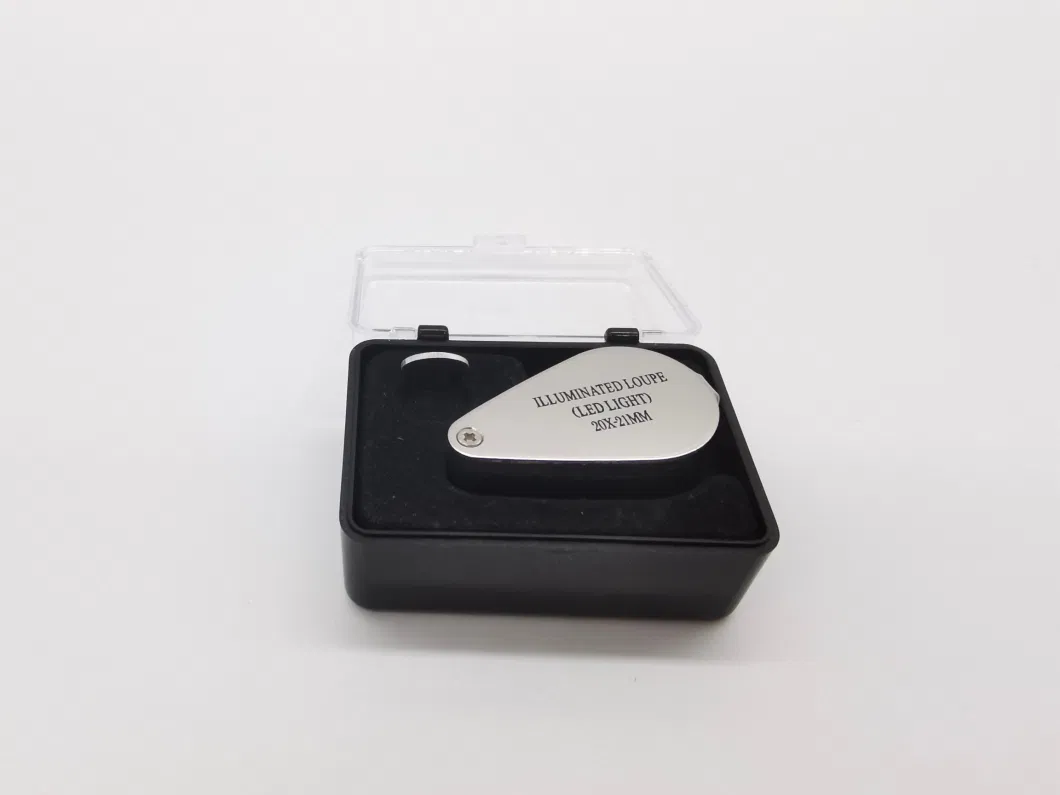 Customized Good Quality Mg21007 Portable Magnifying Glasses Folding Movable Handle for Jewellery Loupe