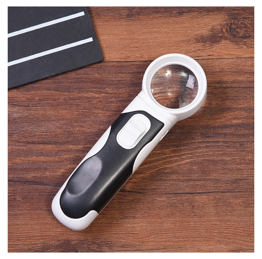 LED Illuminated Lens Lighted Magnifier Handheld Magnifying Glass