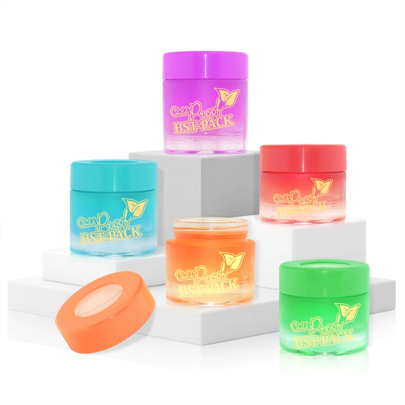 Wholesale Wide Mouth Magnifying Child Safe Glass Jar with Childproof CRC Lids