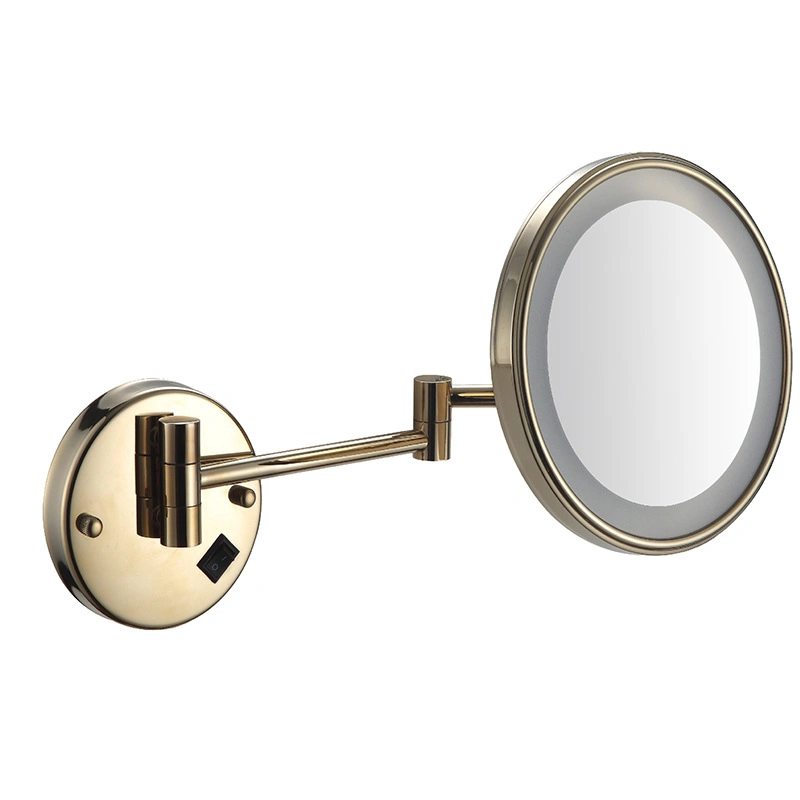 3X Magnifying Mirror Chrome Single Sides Wall Mounted Mirror with Extendable Arm