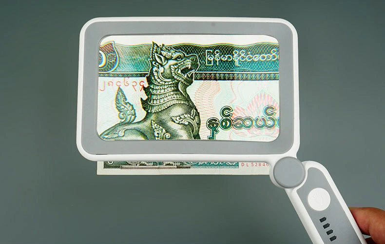 Handheld Folding 10LED Square Magnifying Glass