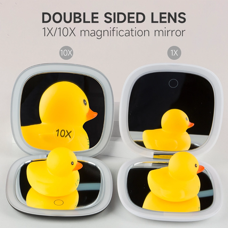 New Arrival Double Folding 1X/10X Magnifying LED Touch Screen Makeup Mirror Cosmetic Mirror with Lights