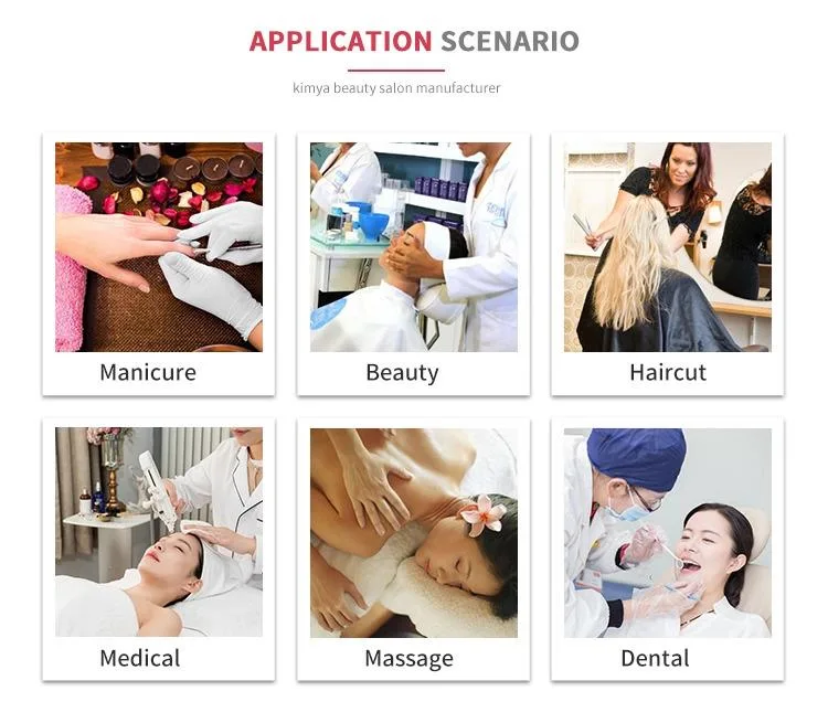Hochey High-End Beauty Massage Bed 3 4 Motor with Disinfection Cabinet with Magnifying Glass and Stool