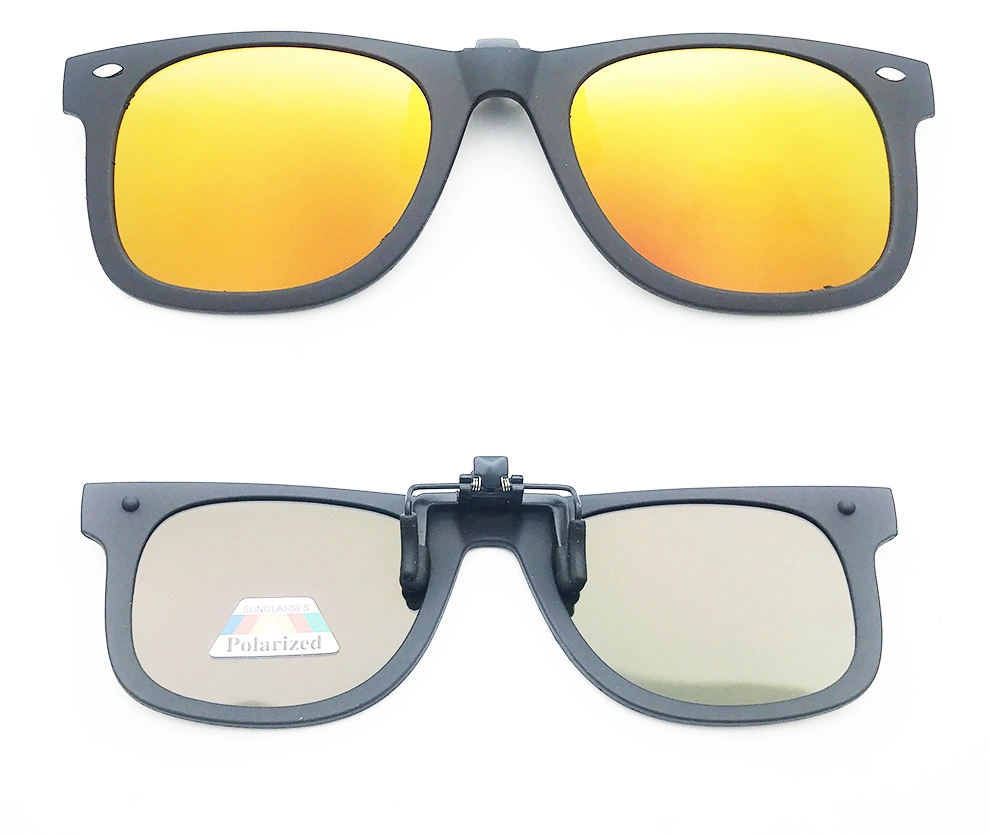 2024 New Smoke Black Lens Men Original Design Clip on Sunglass