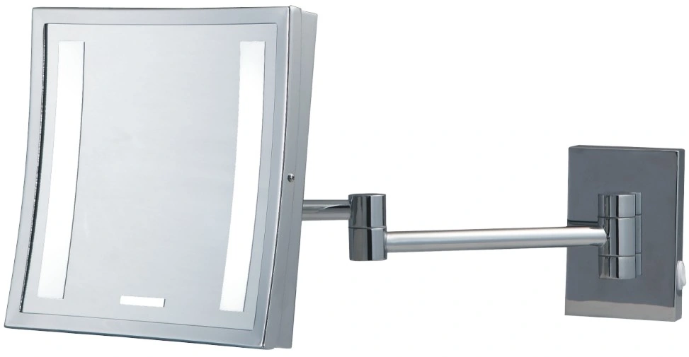 Hotel Square Wall Mounted Magnifying Mirror with LED Light