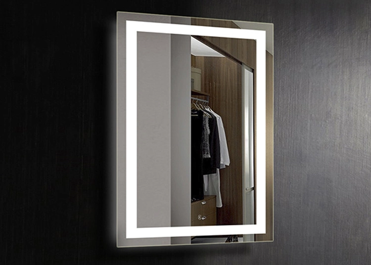 Customized Bathroom Mirror with Light Squared Lighted Mirror Anti-Fog Bluetooth Magnifying Makeup Mirror