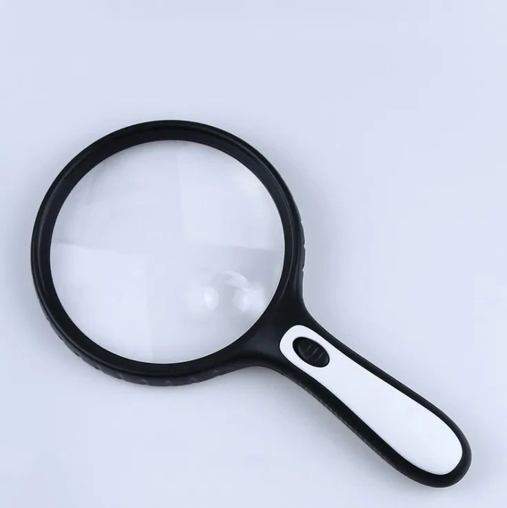 New Large Handheld Reading 4 LED Lights Optical Len Magnifying Glass