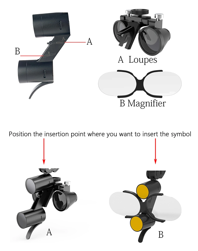 Operation Binocular Magnifying Glass Dental Loupe Head Light Medical Light Oral Lamp