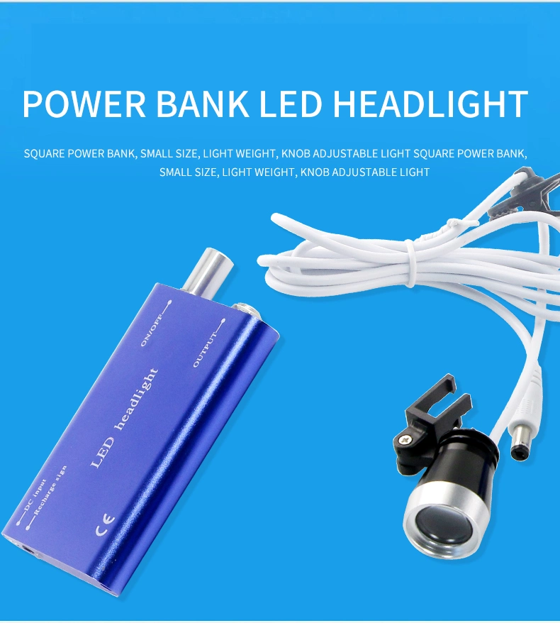 Dental Binocular Loupe 2.5X/3.5X Headband Ajustable LED Headlight Surgical Headlamp Dentistry Binocular Magnifier