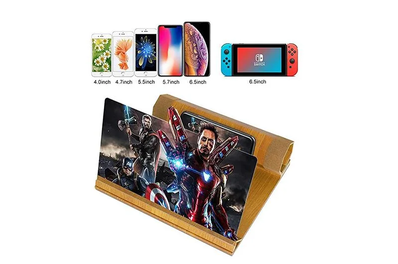 Wood Grain Foldable Mobile Phone Screen Amplifier