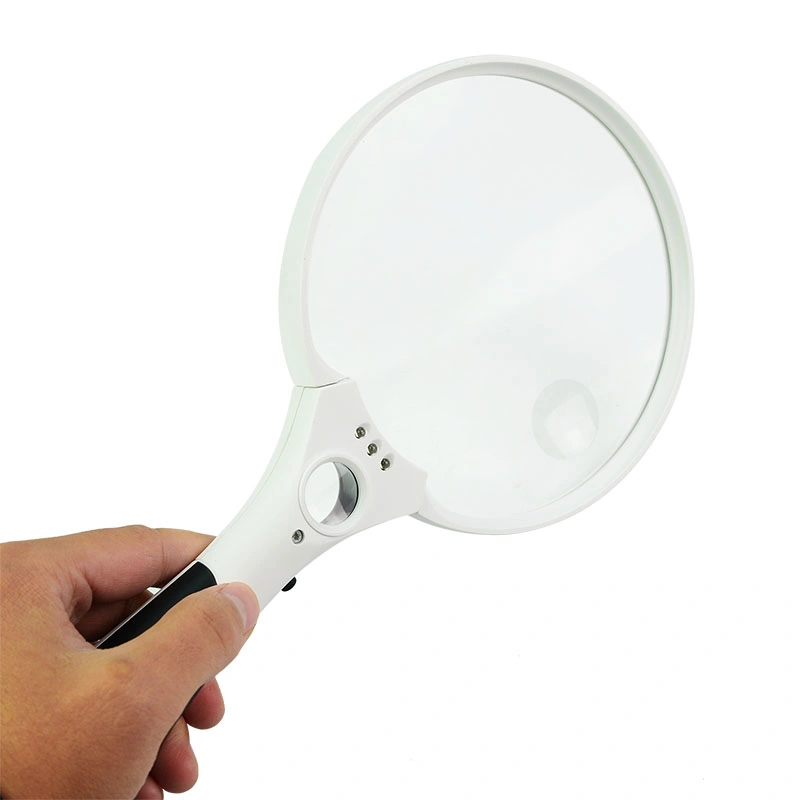 Hot Selling Extra Large LED Handheld Magnifying Glass with Light Illuminated Reading Magnifier