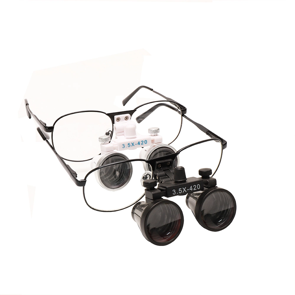 3.5X Metal Magnifier Loupes Dental Optical Loupes Magnifying Glass with Cloth Box