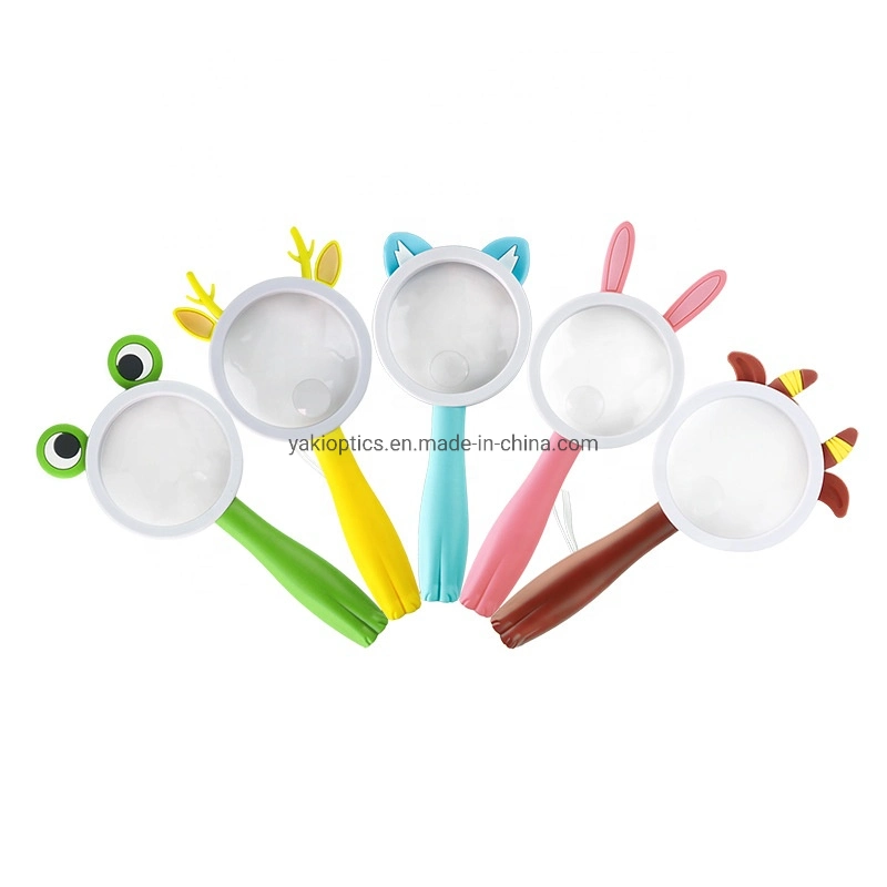 Handheld Cartoon Magnifying Glass Insect Specimen Observing Props for Kid