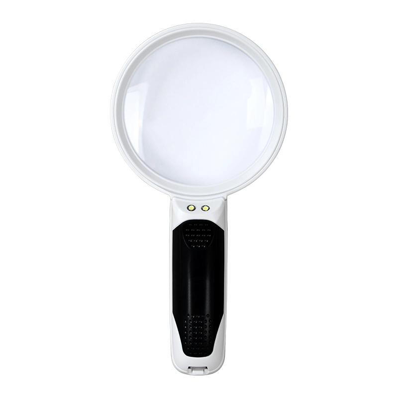 Interchangeable 5X/10X Handheld Magnifier 2 LED Magnifying Glass (BM-BG2014)