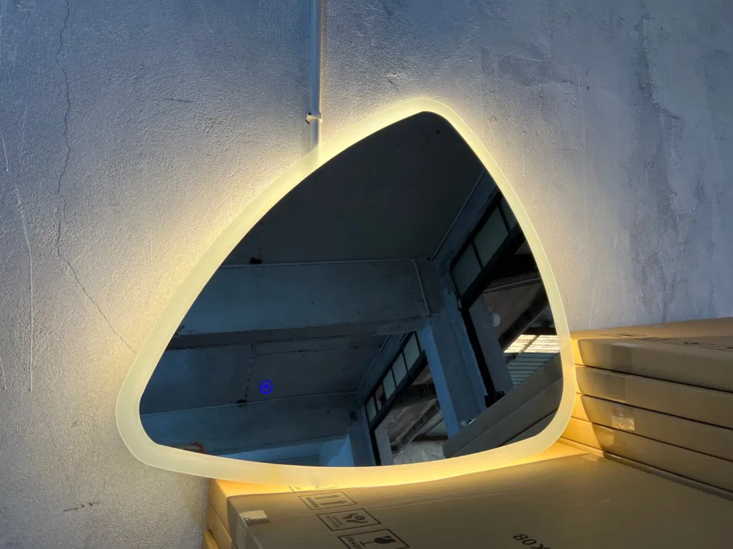 Half Round Wall Mirror with LED Light Bathroom LED Light Bathroom