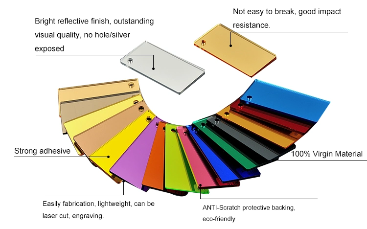 Solid and Stable Mirror Acrylic Sheets Manufacturer for Shop Design