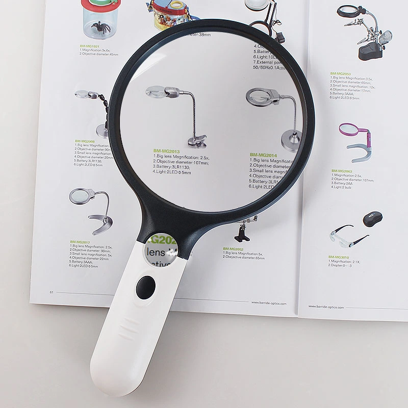 4 LED Handheld Magnifying Glass with Dual Glass - Magnifier (BM-MG4186)