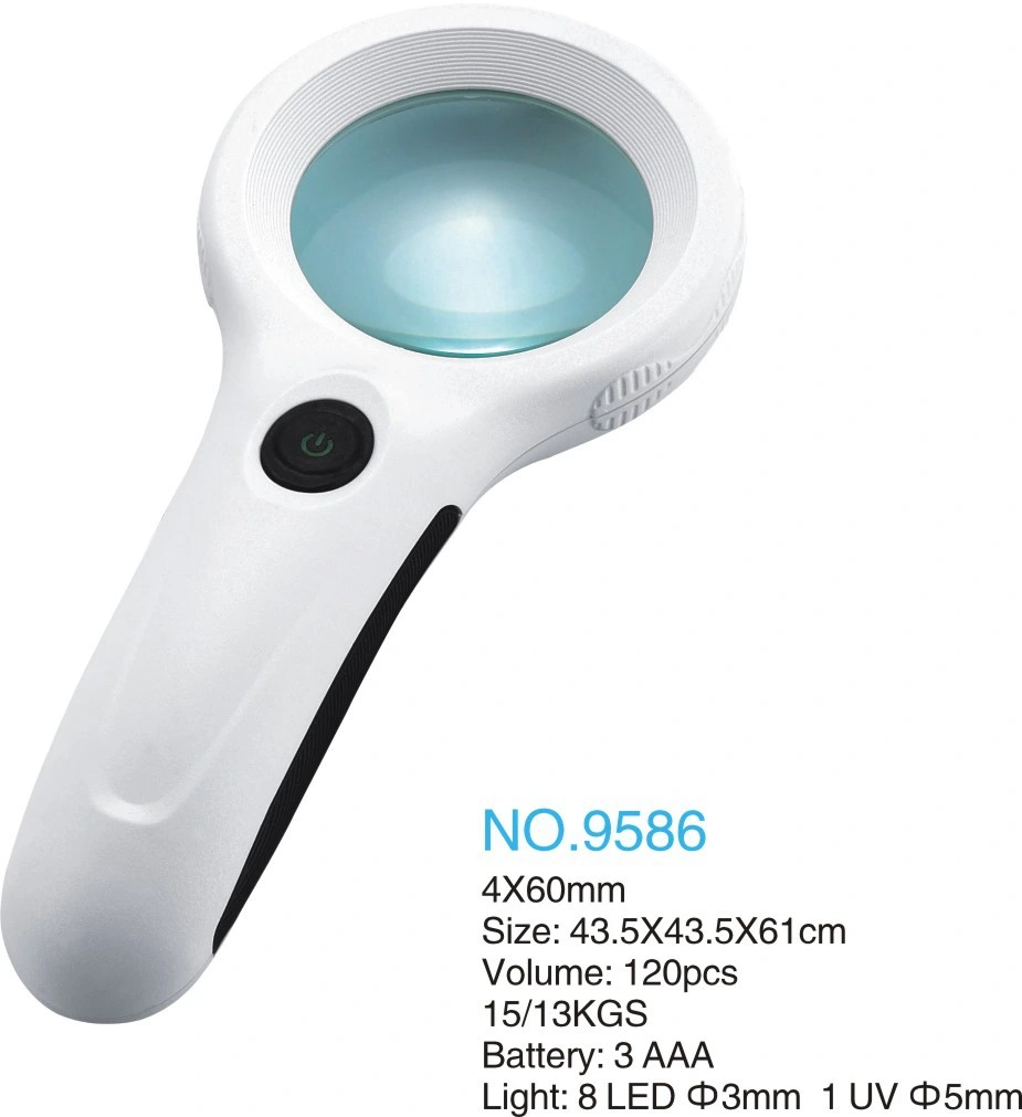 Handheld Magnifying Glass LED Illuminated Magnifier UV Lamp