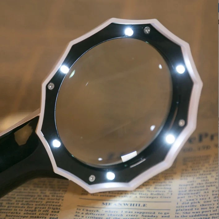 6 LED Umbrella Shaped Handheld High Power Magnifying Glass for Reading Th600556