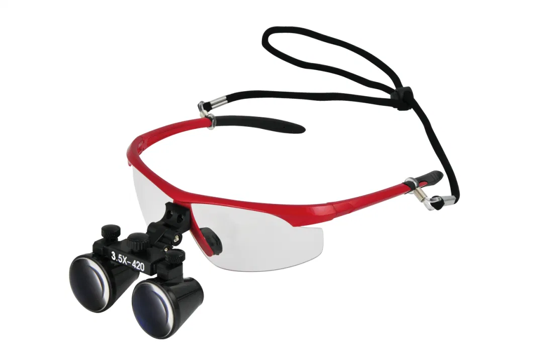 Dental Binocular Loupe 2.5X/3.5X Headband Ajustable LED Headlight Surgical Headlamp Dentistry Binocular Magnifier