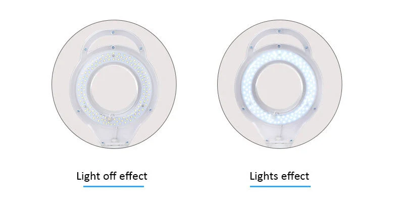 8X Magnifying Floor Magnifier Glass Lamp LED Light with Magnifying Glass for Eyelash Extension Aesthetics