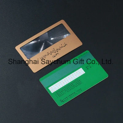 Custom Logo Plastic Flexible Business Card with Magnifier