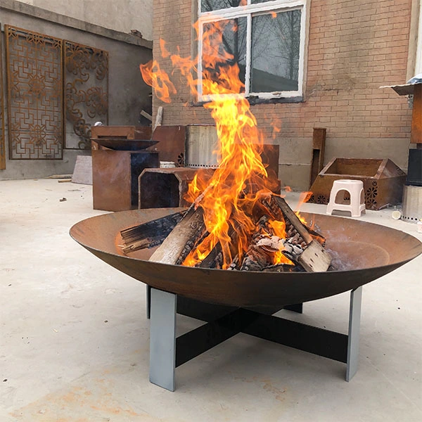 Outdoor Metal Round Garden Decorative Corten Steel Rusty Fire Pit