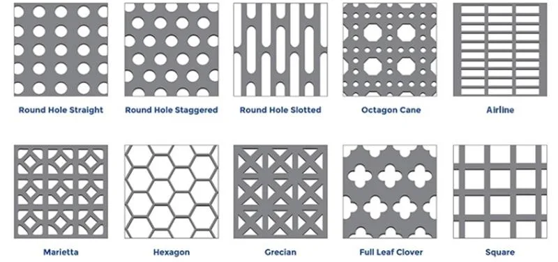 Round Square Hole Mild Steel Metal Laser Cut Galvanized Perforated Stamping Plates