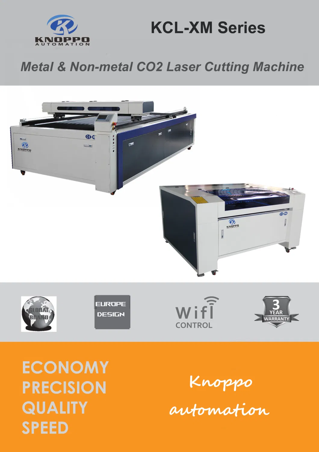 Metal and Nonmetal Materials CO2 Laser Cutter / CNC Aser Metal Cutting Machine Price