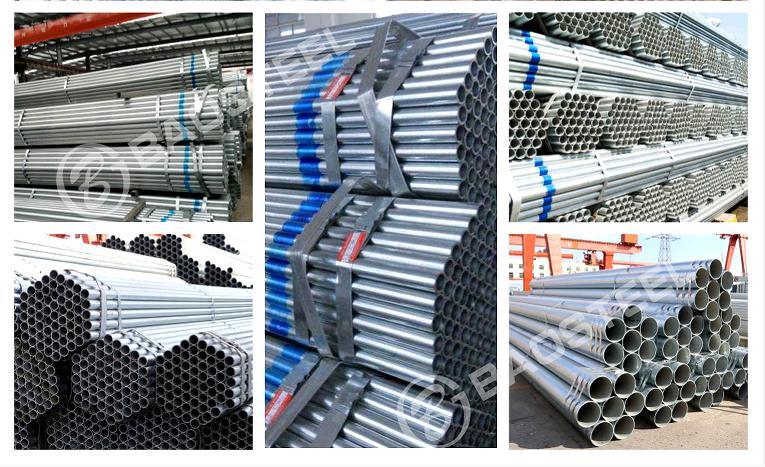 0.4-12mm Wall Thickness Q235 Galvanized Round Tube Bsen10217 Q235 1/8&quot;-24&quot;Galvanized Round Pipe