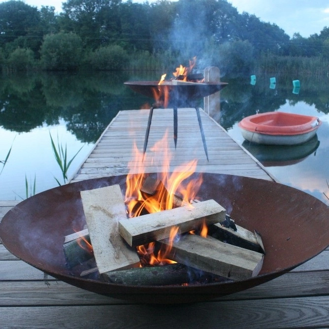 Outdoor Metal Round Garden Decorative Corten Steel Rusty Fire Pit