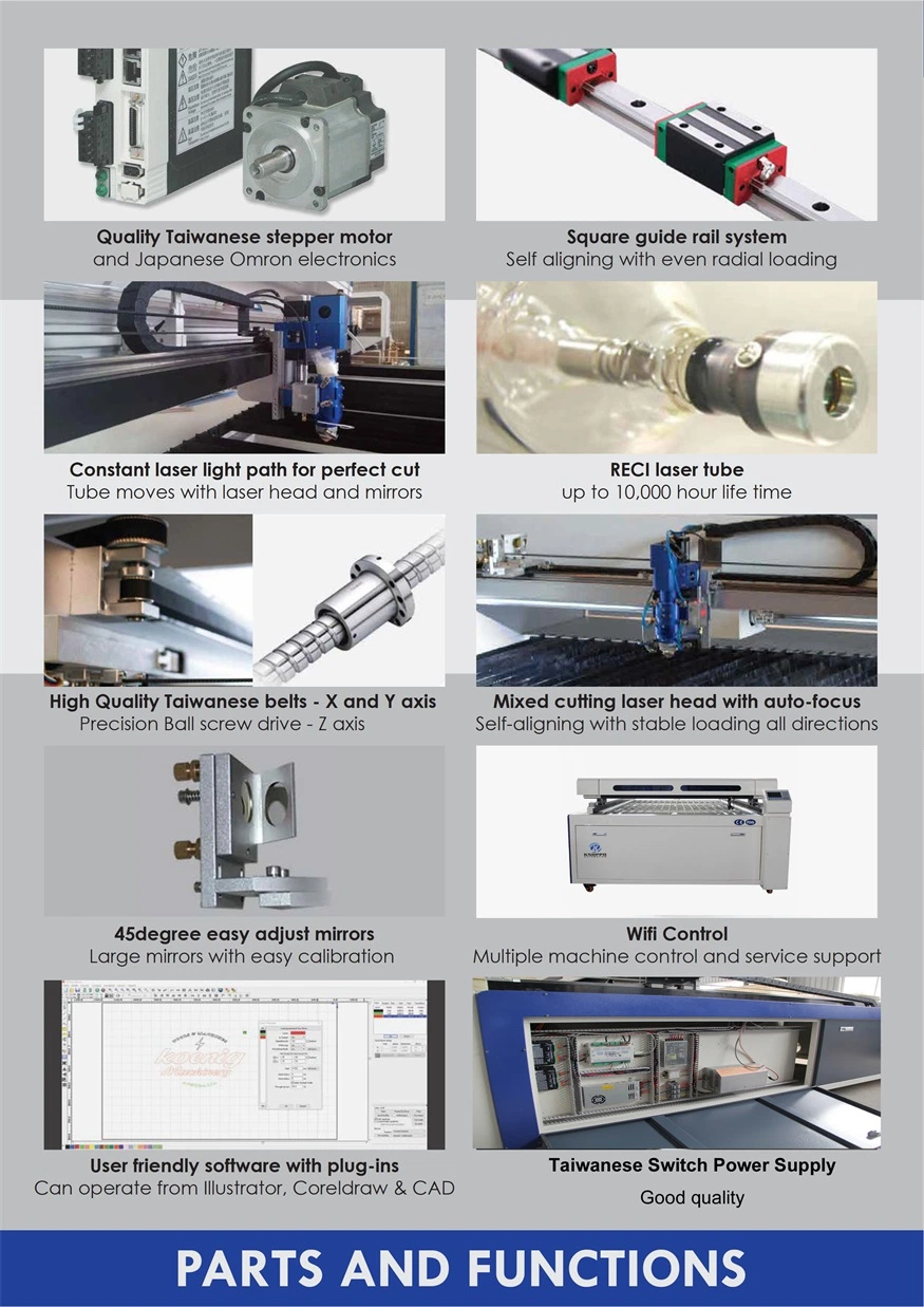 Metal and Nonmetal Materials CO2 Laser Cutter / CNC Aser Metal Cutting Machine Price