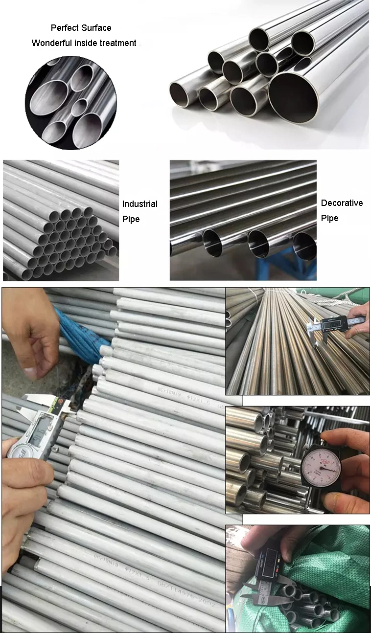 201 Ss Tube Round Square Pipe Inox Seamless Tube