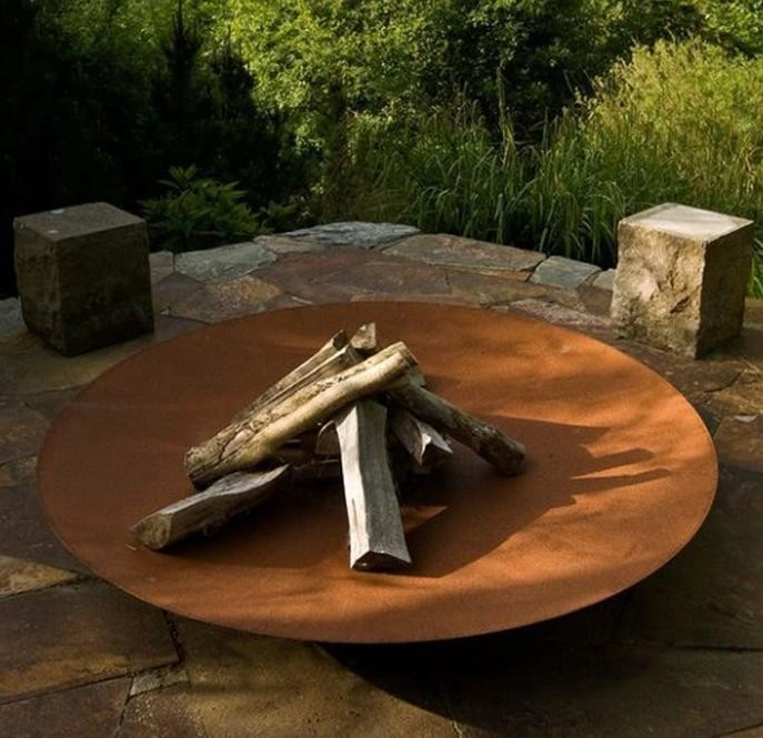 Outdoor Metal Round Garden Decorative Corten Steel Rusty Fire Pit