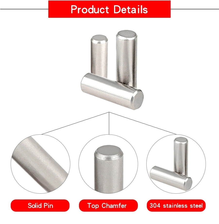 China Factory Supplied DIN En ISO 2338 Customized Metal Round Dowels Pins