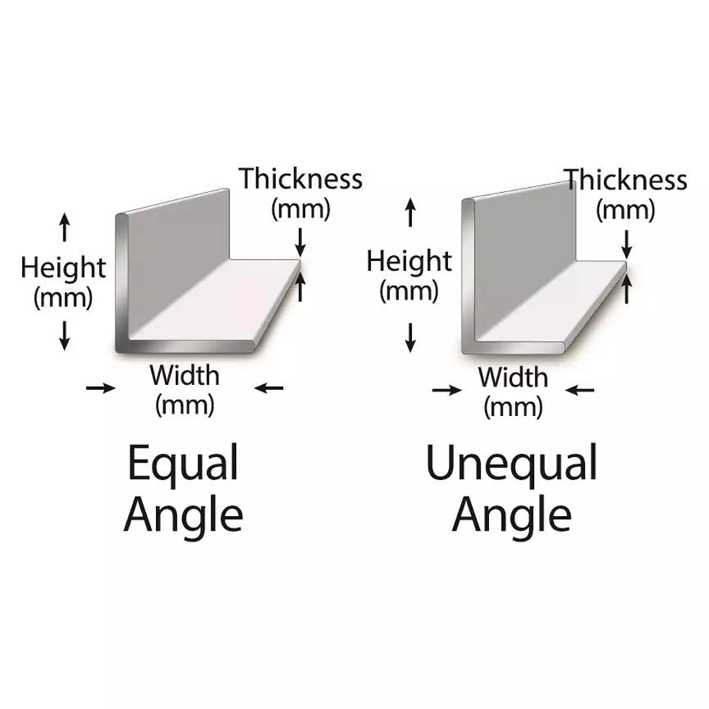 Equal and Unequal Angle Steel Hot Rolled Galvanized Steel Angel Bar 4X4 Inch 20FT Length Standard 100X100X10 Steel Angle Bar