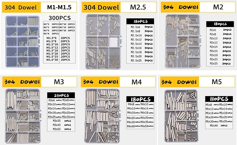 China Factory Supplied DIN En ISO 2338 Customized Metal Round Dowels Pins