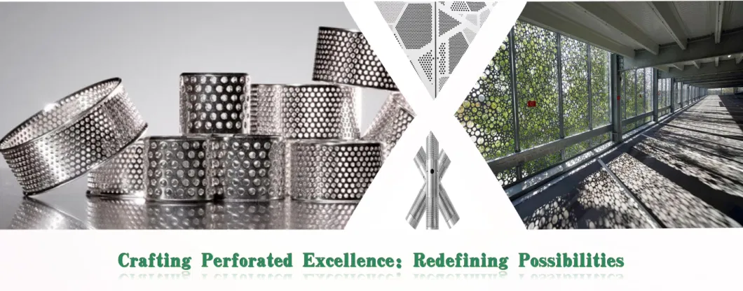 Stainless Steel Round Hole Perforated Sheet Metal with Bent Edges