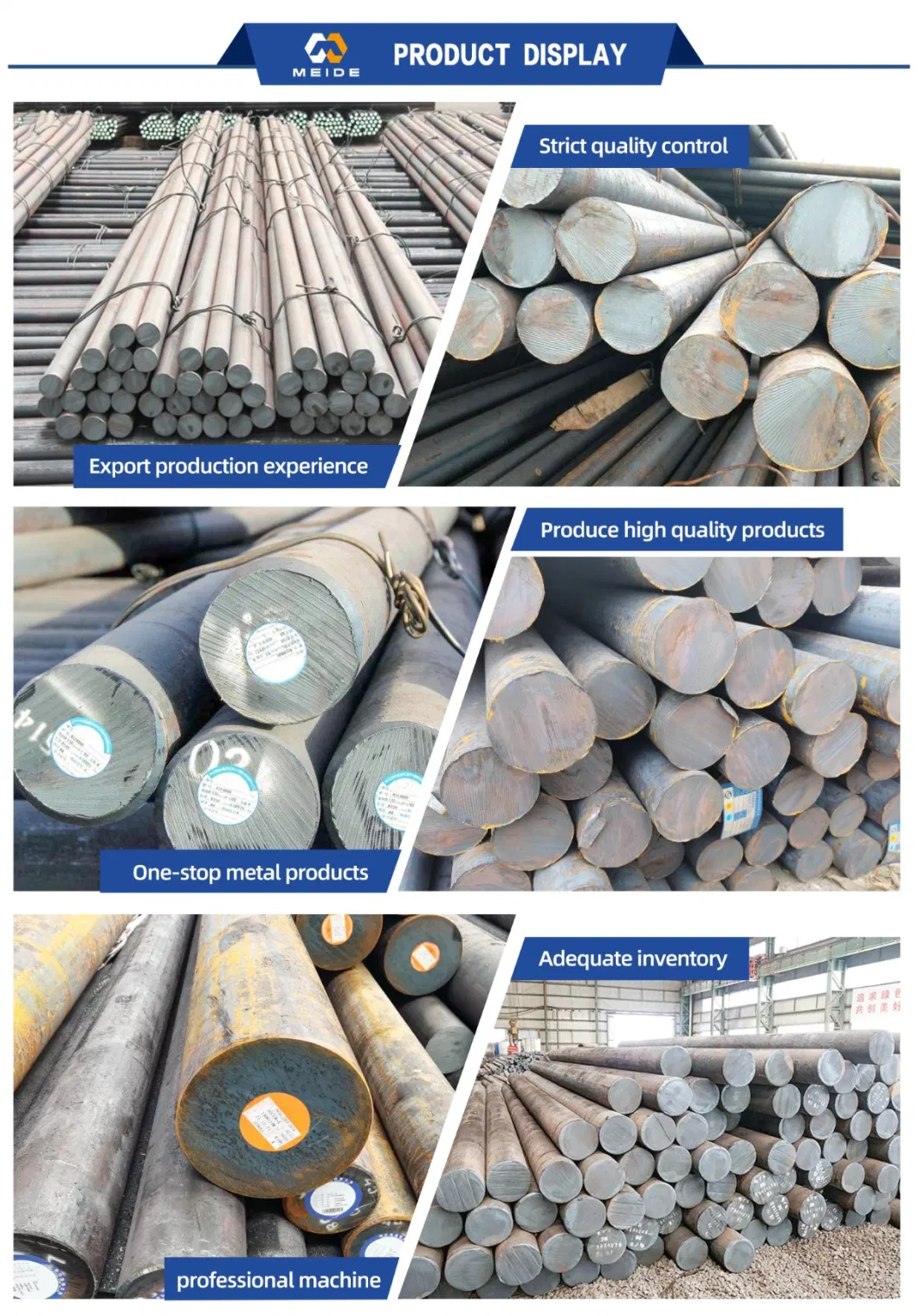 for Machining 1020 1045 4140 4130 4340 4145 5140 8620 for Sale Cold-Drawn Low Carbon/Alloy Forged Bright Cylindrical Steel Round Bar/Rod