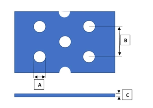 Stainless Steel Round Hole Perforated Sheet Metal with Bent Edges