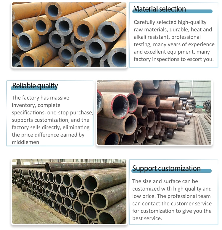 ASTM A106/A53 20# Round Q235/Standard Factory High-Quality Steel Mild Steel Pipes, Hot-Rolled Seamless Ms Carbon Steel Pipes/ Fluid Fire Boiler Pipe