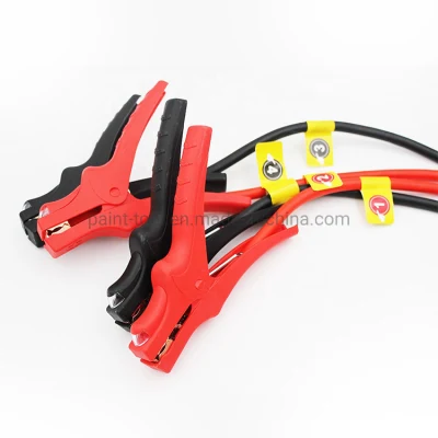 Auto Emergency Tool 12 Feet Car Plastic Clamps Battery Jumper Cables with LED Light