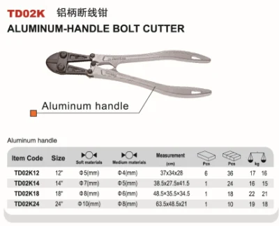 14&quot; Aluminum Handle Bolt Cutter Cutting Tools Cutter Hardware